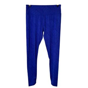 Lululemon geometric pattern leggings blue women's size 4